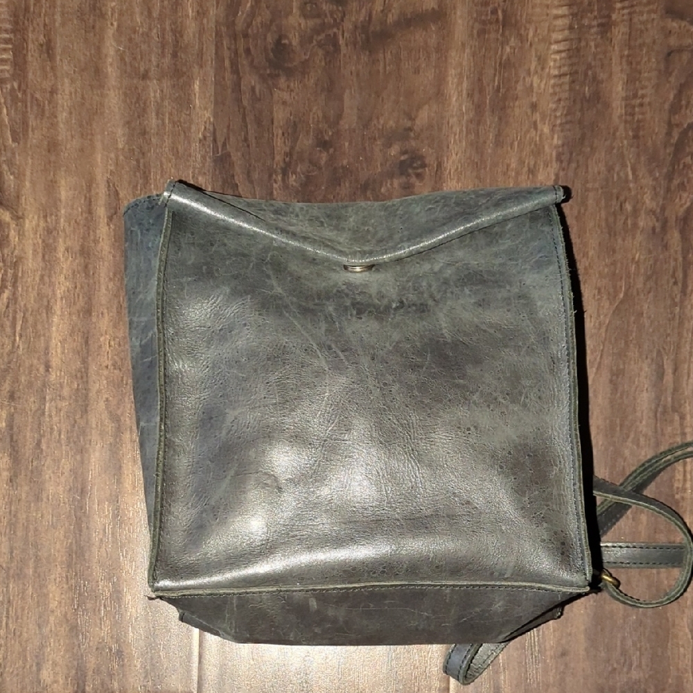 Brandy Melville Black Leather Backpack - Picture 3 of 10